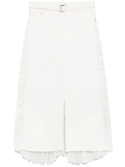 Pleated-Back Midi Skirt