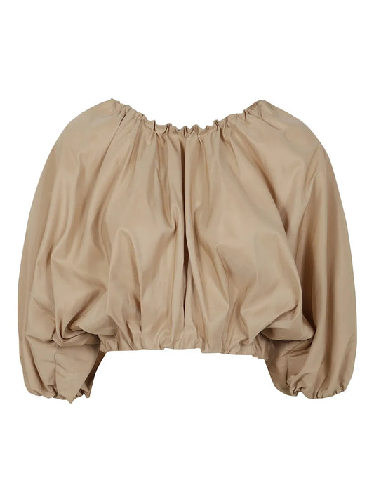 Puff-Sleeves Crop Top
