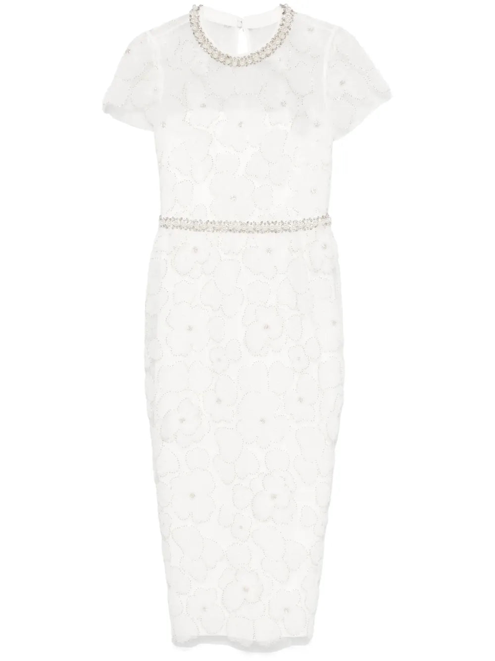 Embellished Tulle Midi Dress