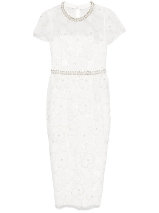 Embellished Tulle Midi Dress
