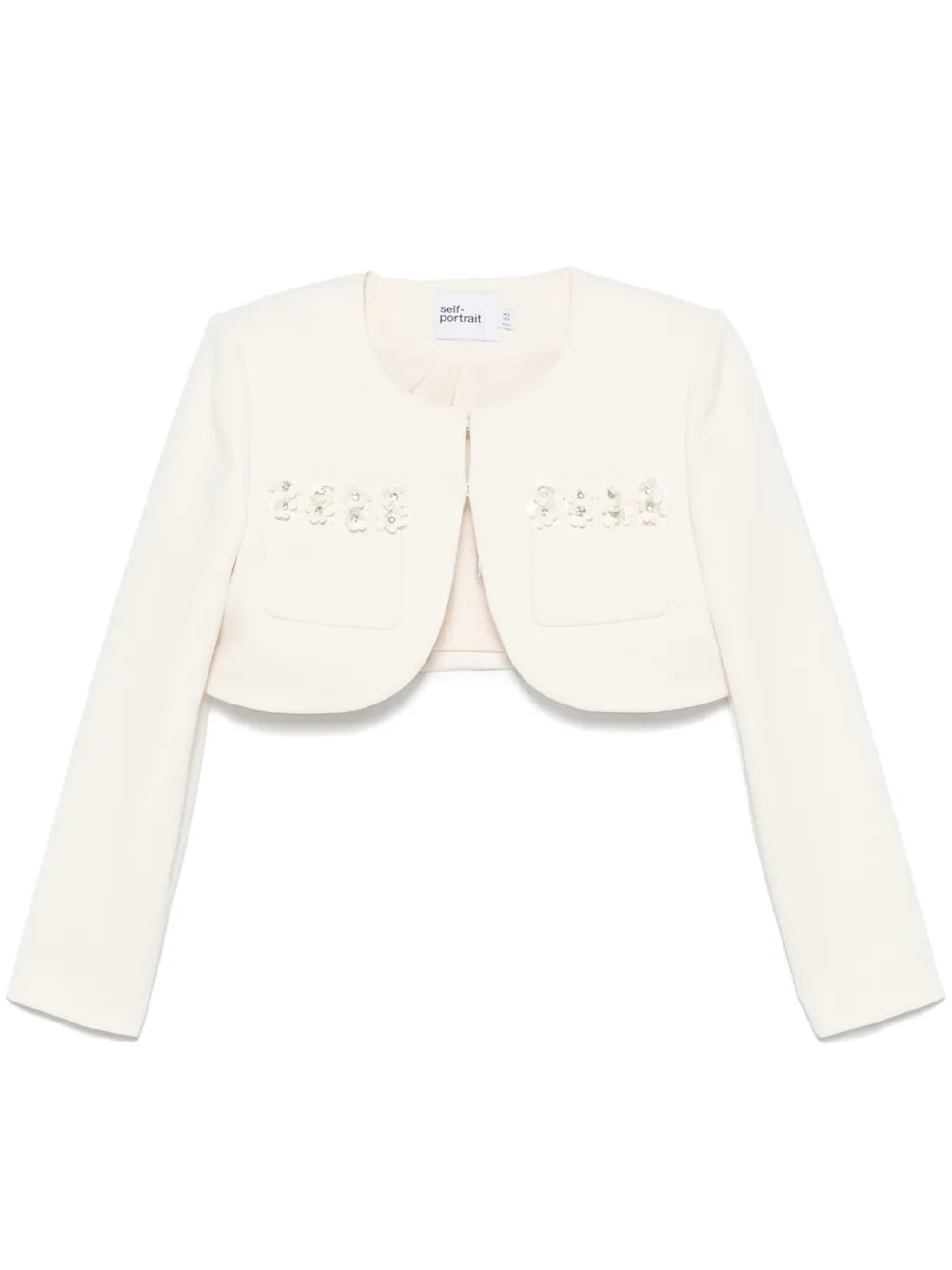 3D-Sequin Crepe Jacket