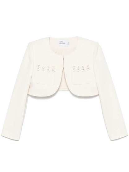 3D-Sequin Crepe Jacket