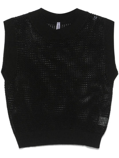 Pointelle-Knit Vest