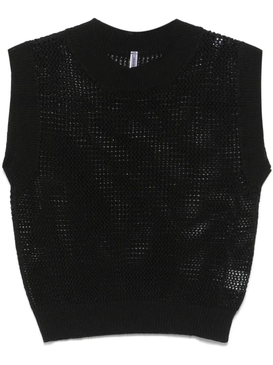Pointelle-Knit Vest