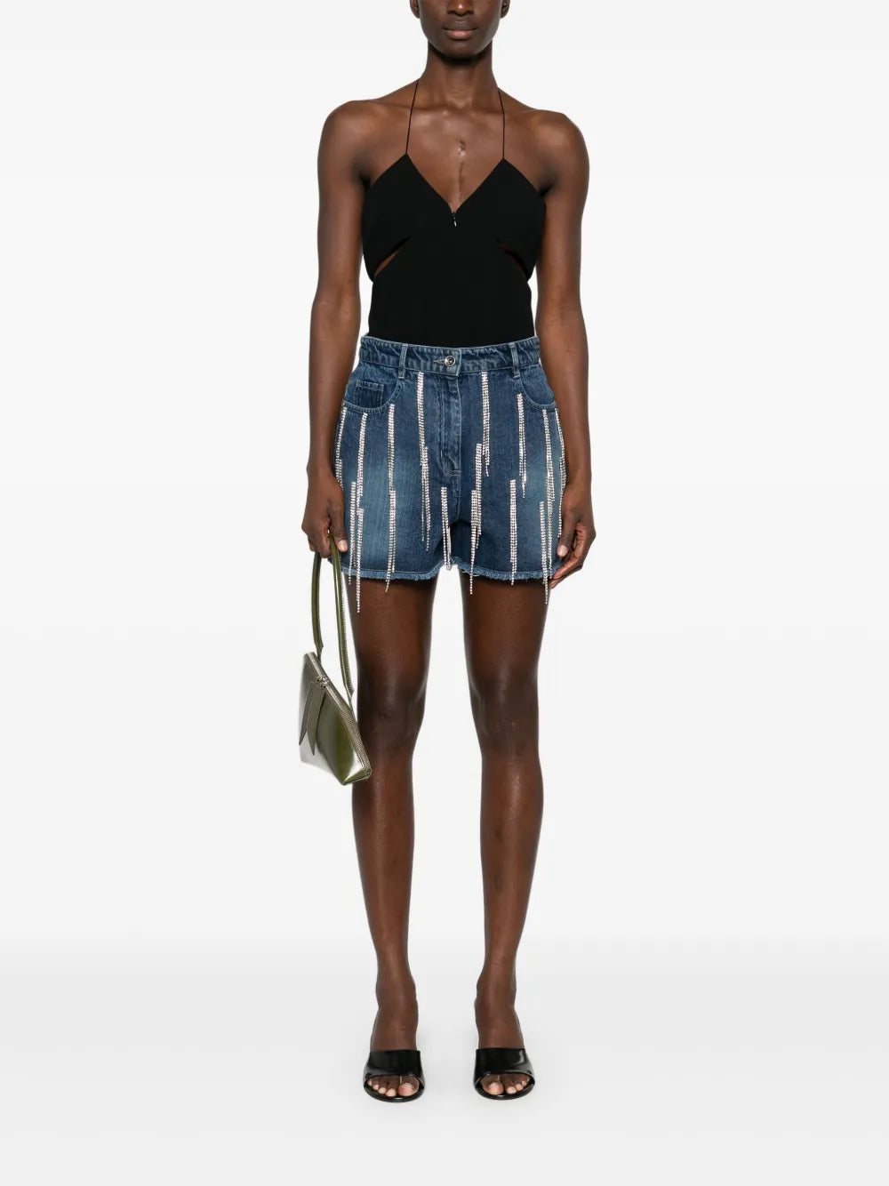 Rhinestone-Embellished Shorts