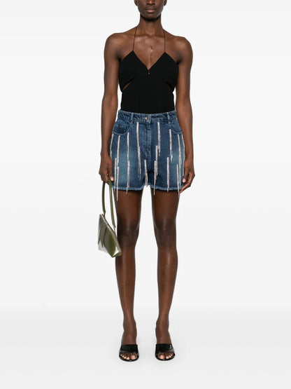 Rhinestone-Embellished Shorts