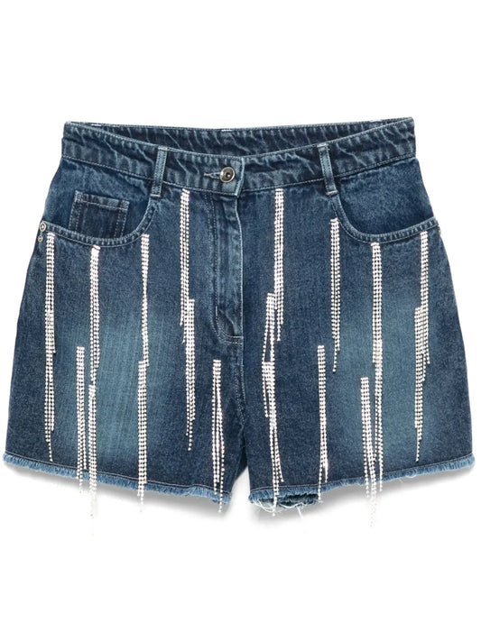 Rhinestone-Embellished Shorts