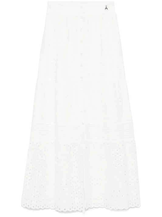 Embroiderde Midi Skirt
