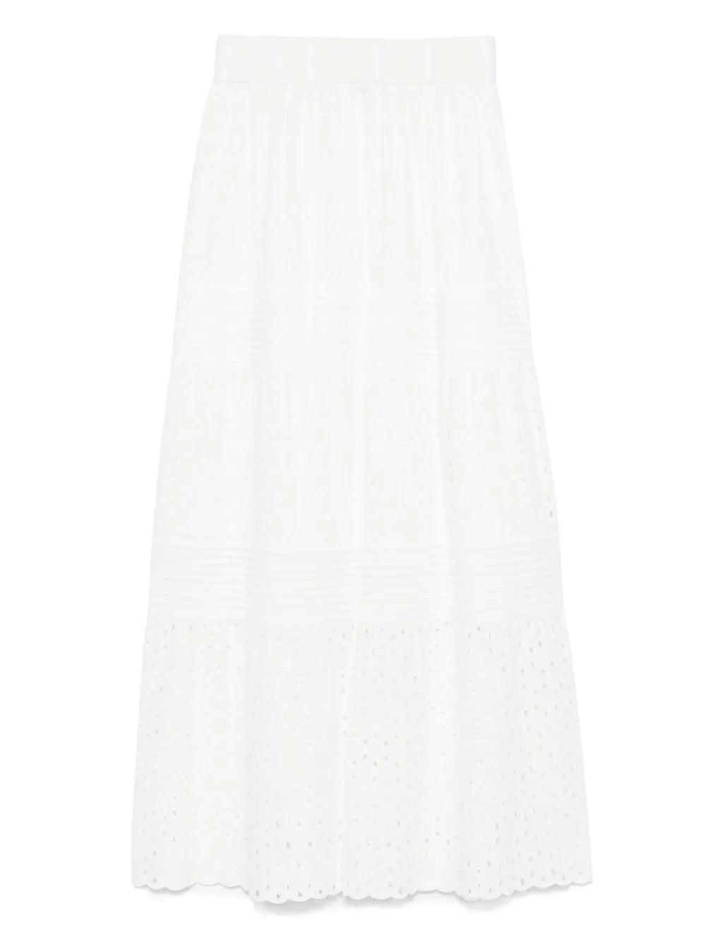 Embroiderde Midi Skirt