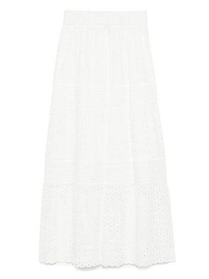 Embroiderde Midi Skirt