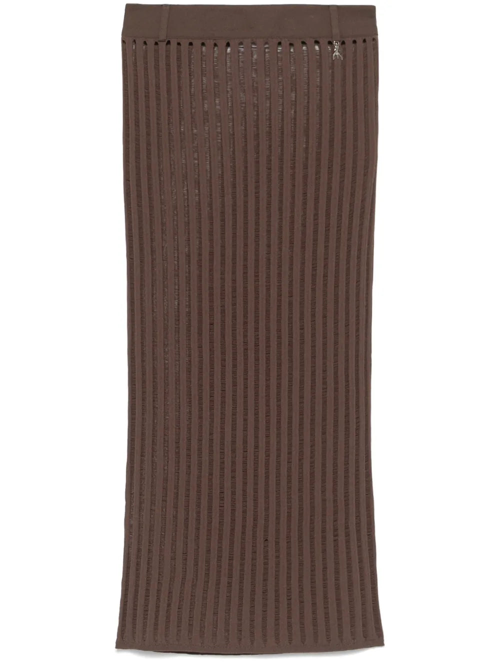 Ribbed-Knit Midi Skirt