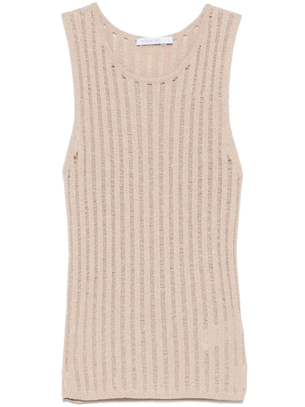 Lurex Open-Knit Tank Top