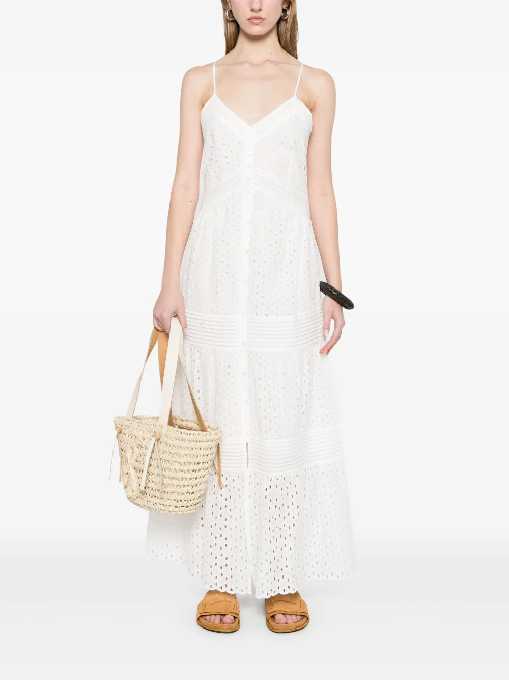 Broderie Anglaise Midi Dress