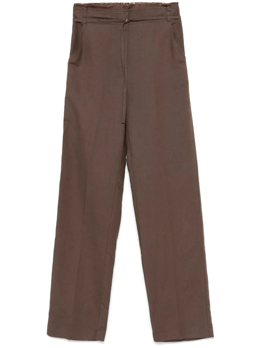 Frayed-Detailed Trousers