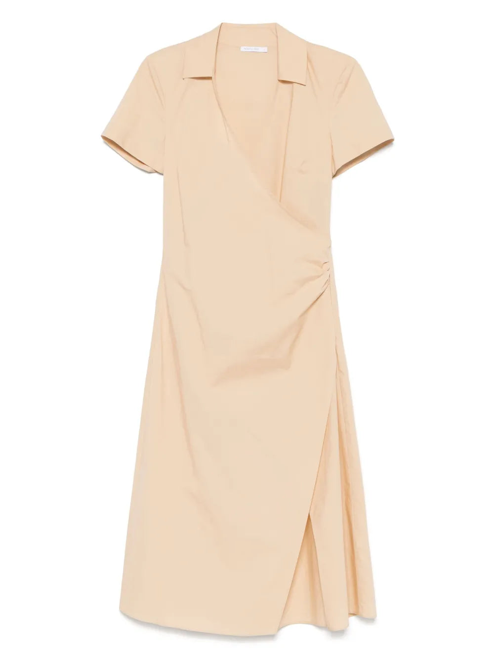 Cotton Crossover Midi Dress