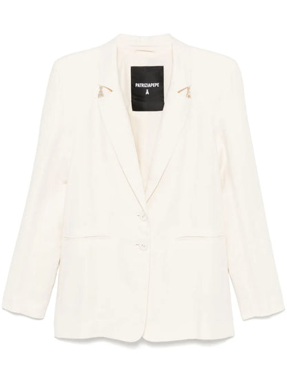 Logo-Plaque Detailed Blazer