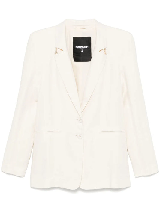 Logo-Plaque Detailed Blazer