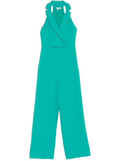 Double-Breasted Crepe Jumpsuit