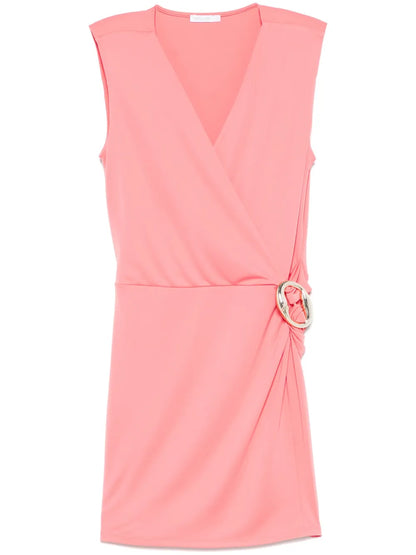 Draped-Detail Mini Dress