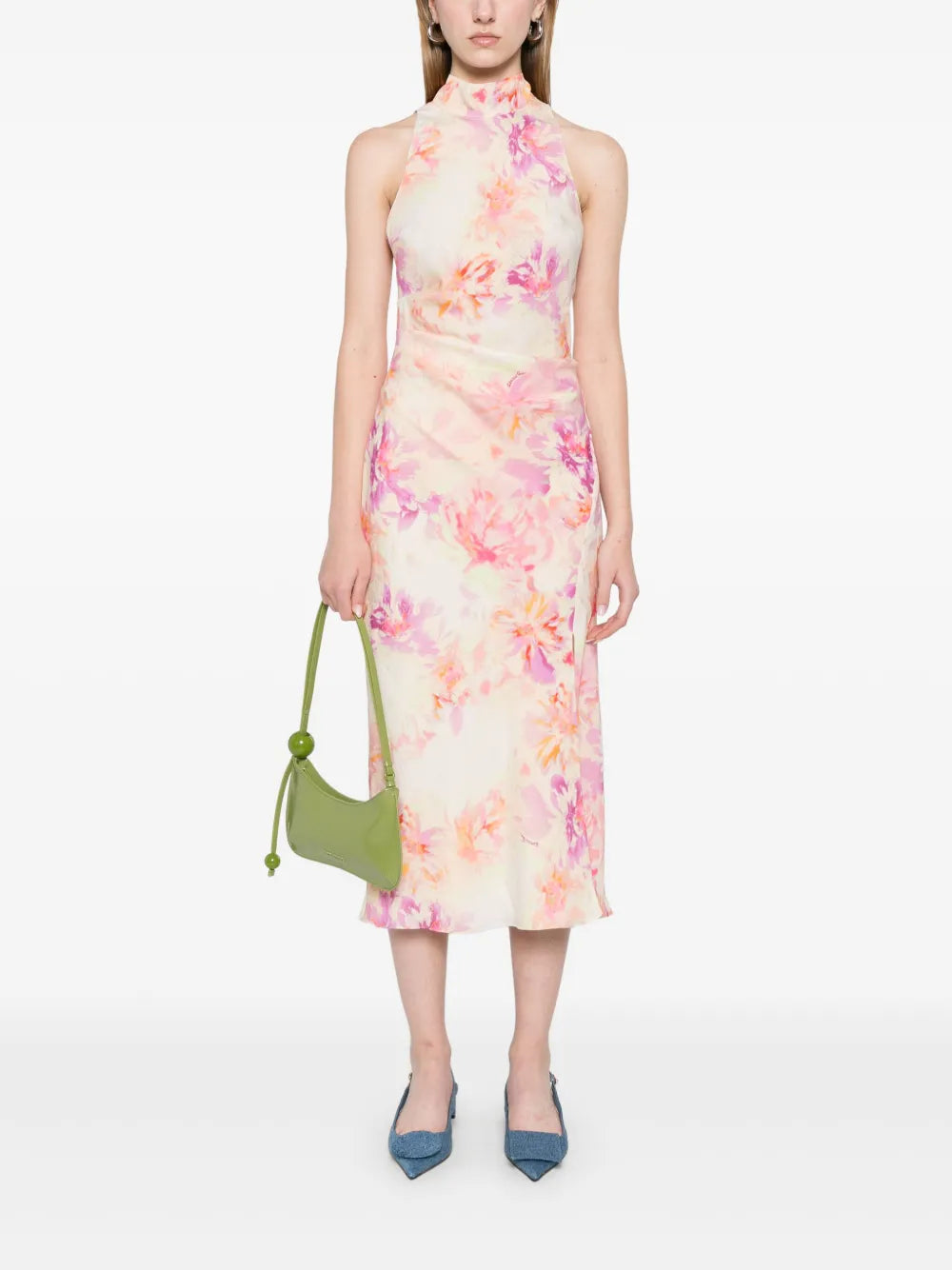 Floral-Print Midi Dress