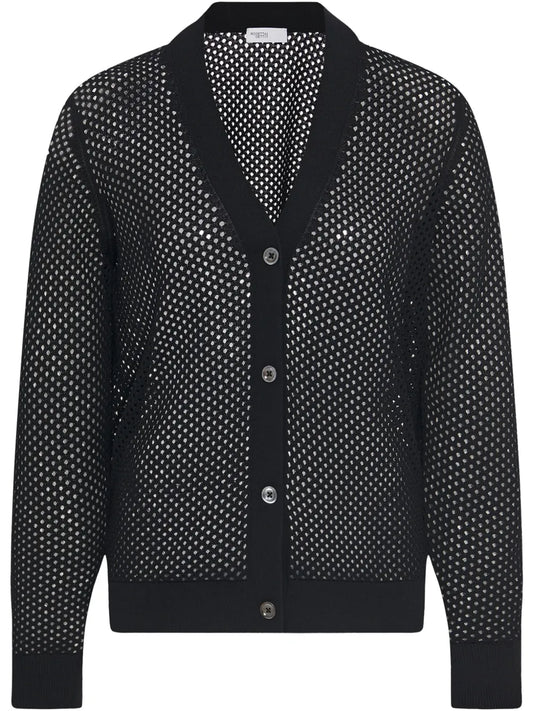 Mesh Pointelle Cardigan