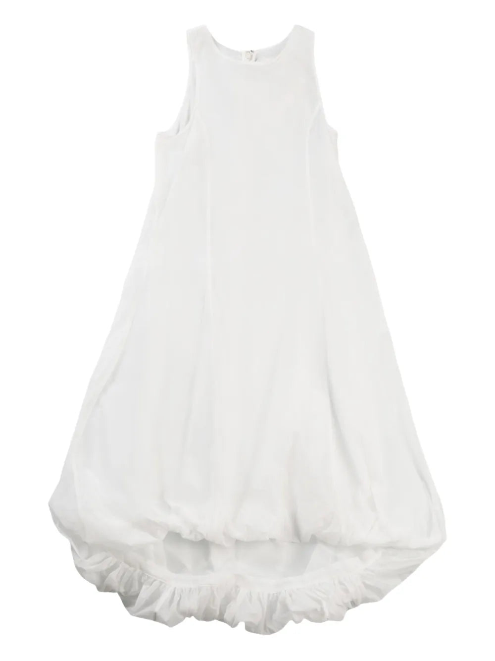 Semi-Sheer Volume Midi Dress