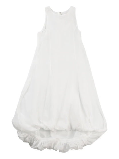 Semi-Sheer Volume Midi Dress