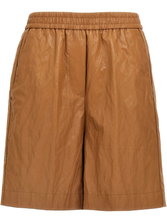 Leather-Effect Bermuda Shorts