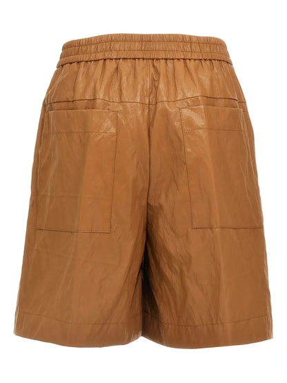 Leather-Effect Bermuda Shorts