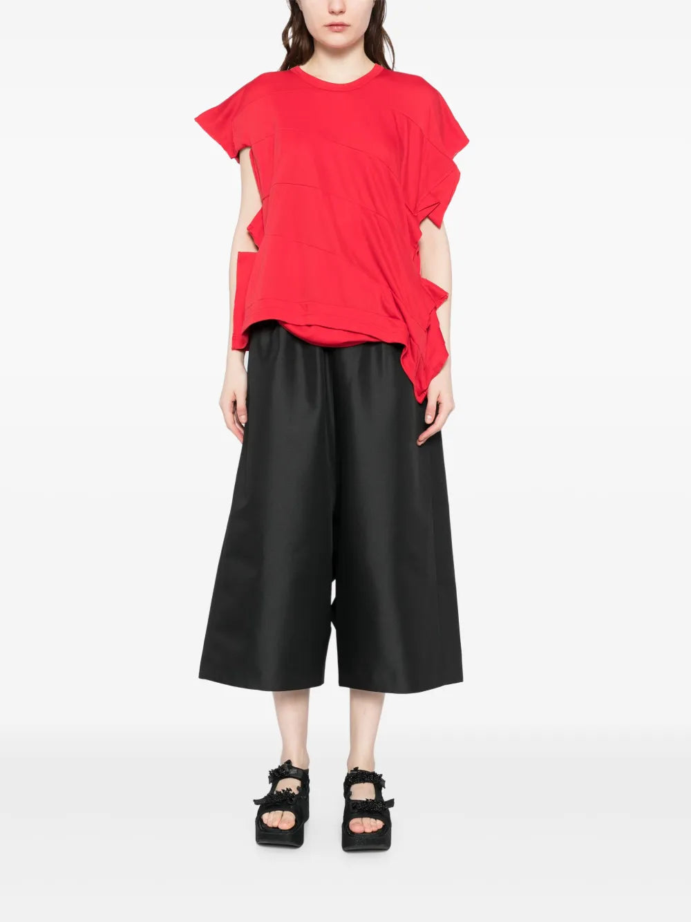 Gabardine Wide-Leg Trousers