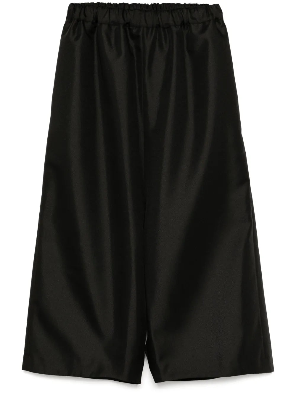 Gabardine Wide-Leg Trousers