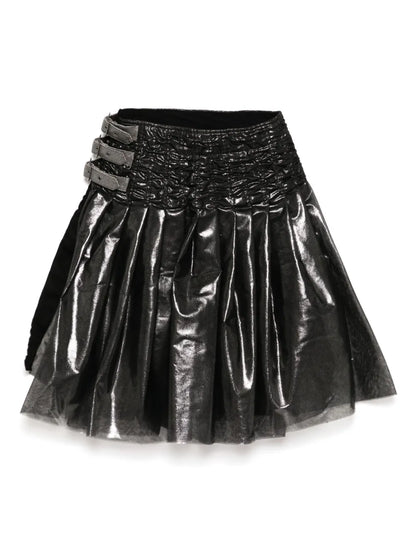 Belted Pleated Skirt