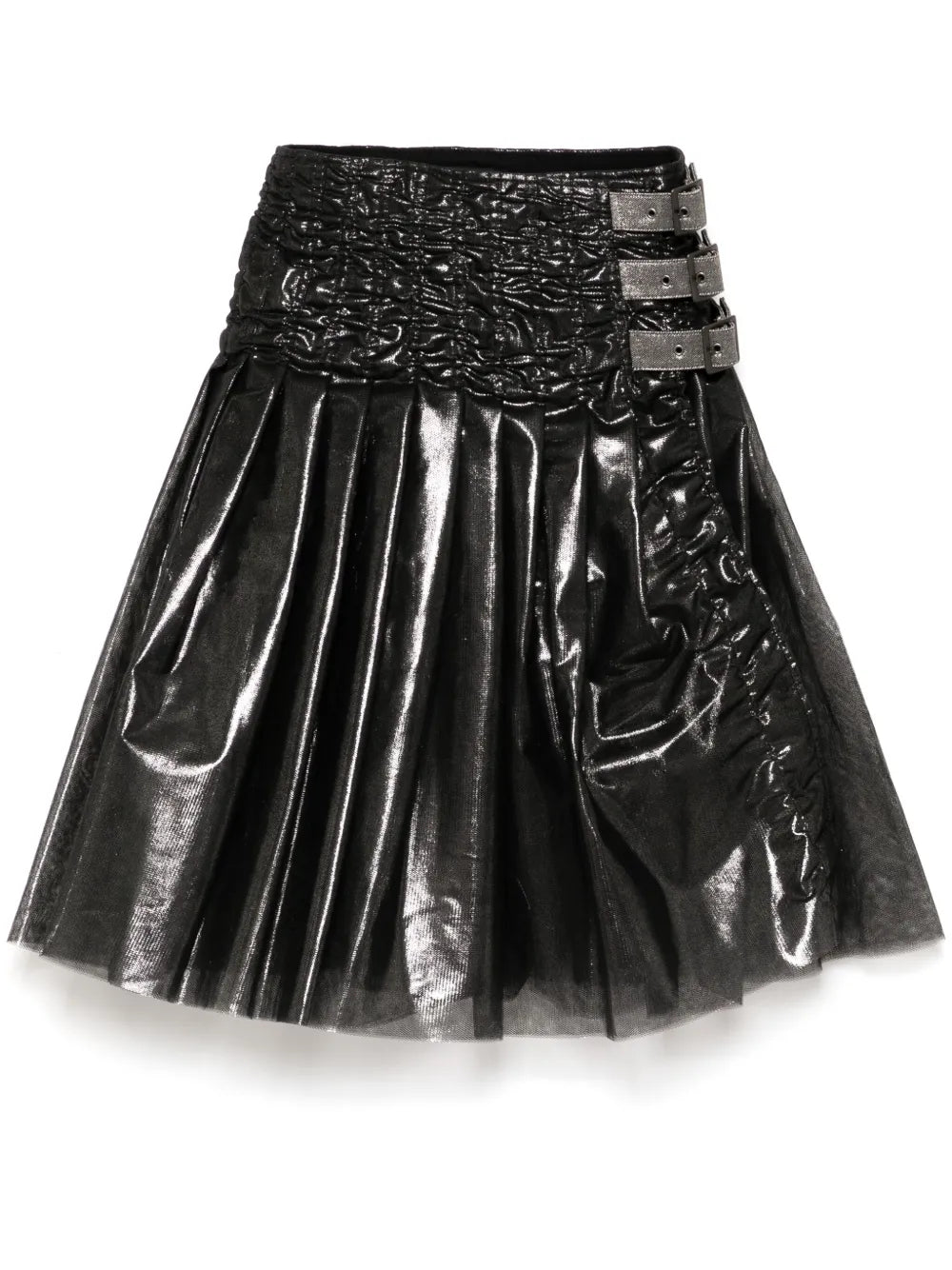 Belted Pleated Skirt