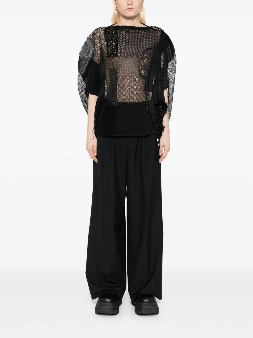 Wool Wide-Leg Trousers
