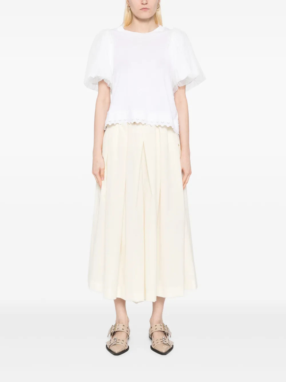 Pleated Wide-Leg Pants