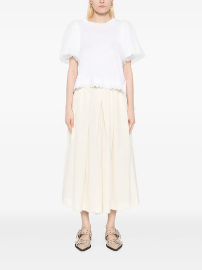 Pleated Wide-Leg Pants
