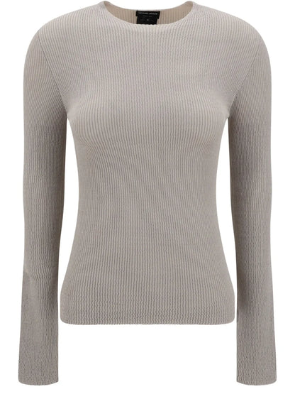 Ribbed Long-Sleeve Sweater