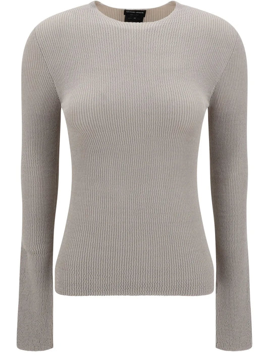 Ribbed Long-Sleeve Sweater