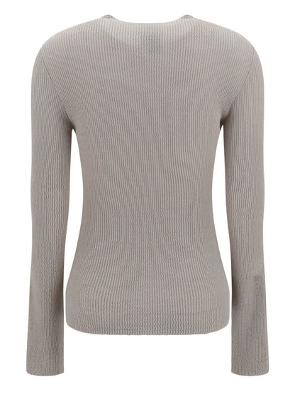 Ribbed Long-Sleeve Sweater