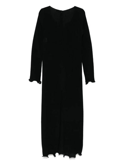 Floral-Appliqué Maxi Dress