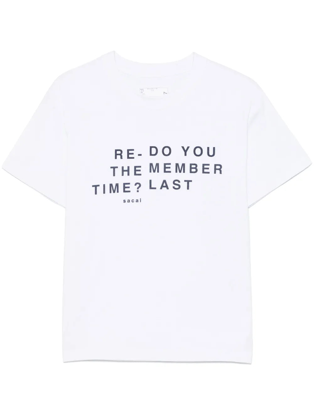 Flocked-Slogan T-Shirt