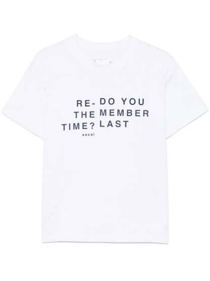 Flocked-Slogan T-Shirt