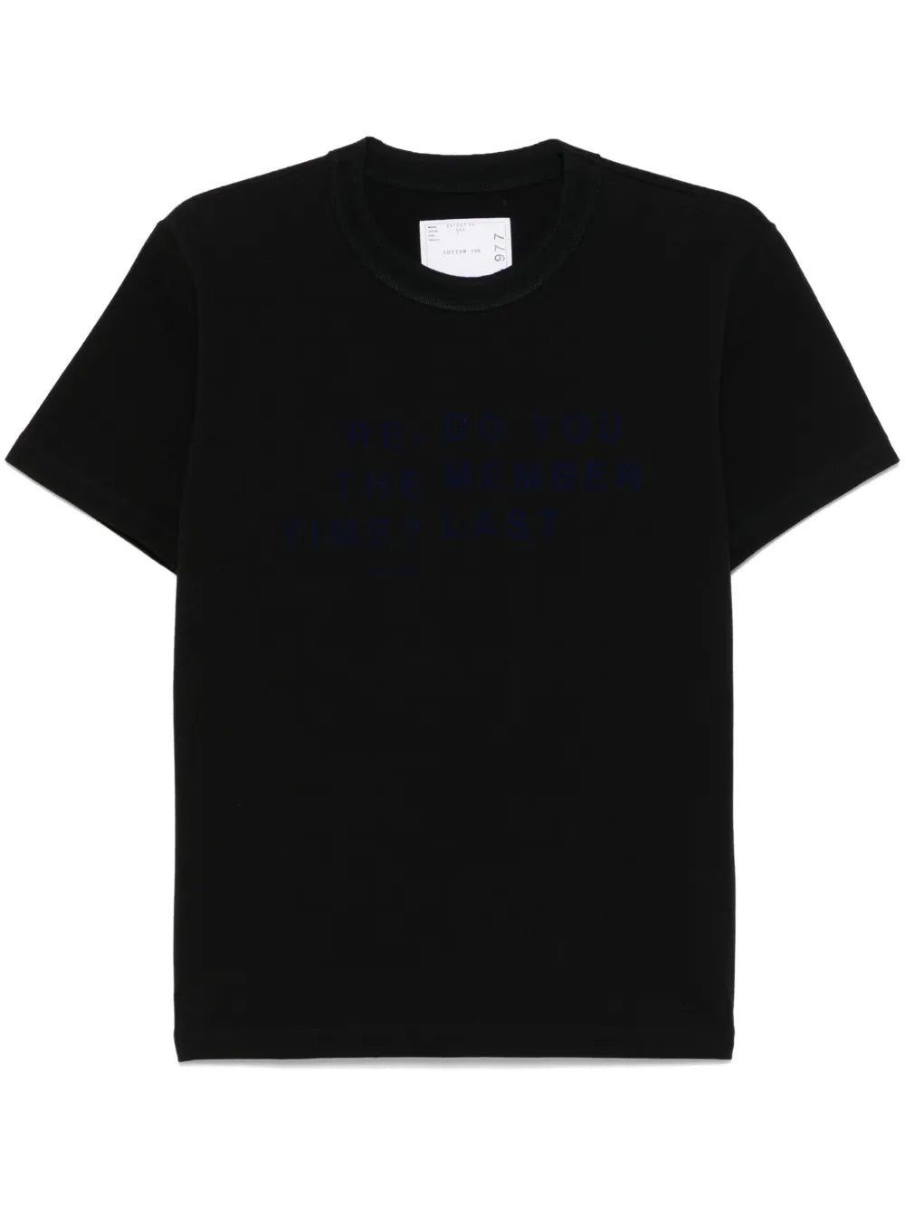 Flocked-Slogan T-Shirt