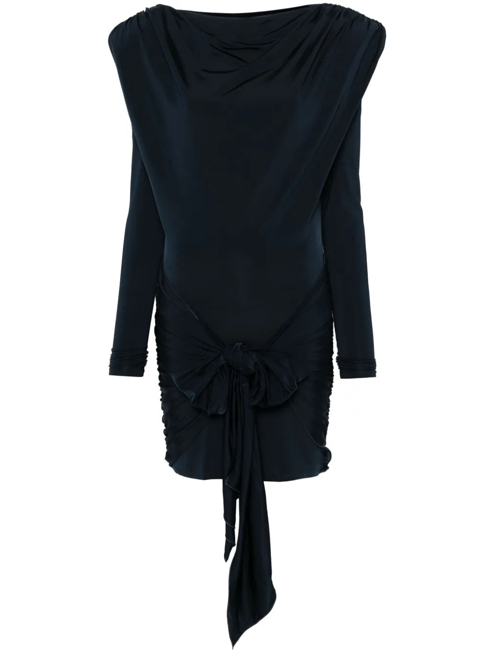 Draped-Detail Mini Dress