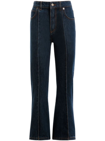 Pintucked Jeans