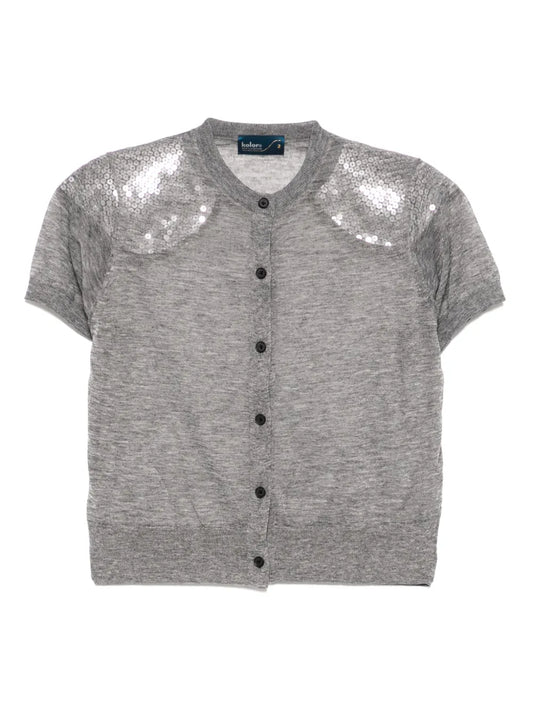 Sequin-Embellished Cardigan