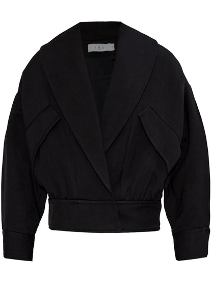 Collarless Bomber Jacket