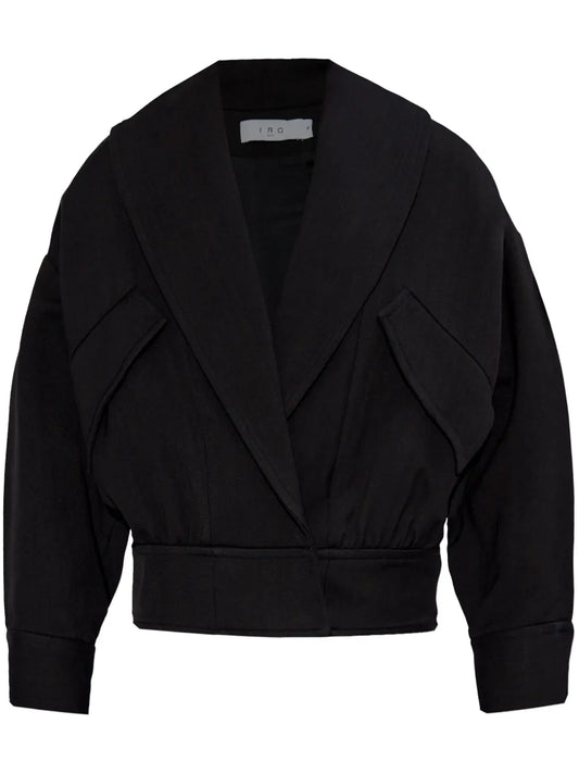 Collarless Bomber Jacket