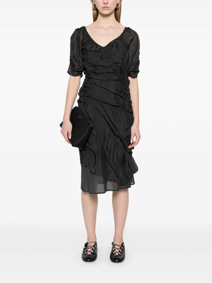 Silk Chiffon Midi Dress