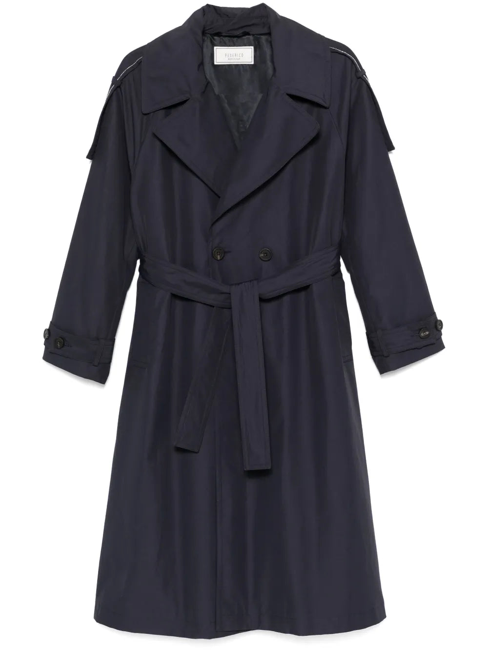 Bead-Embellished Trench Coat